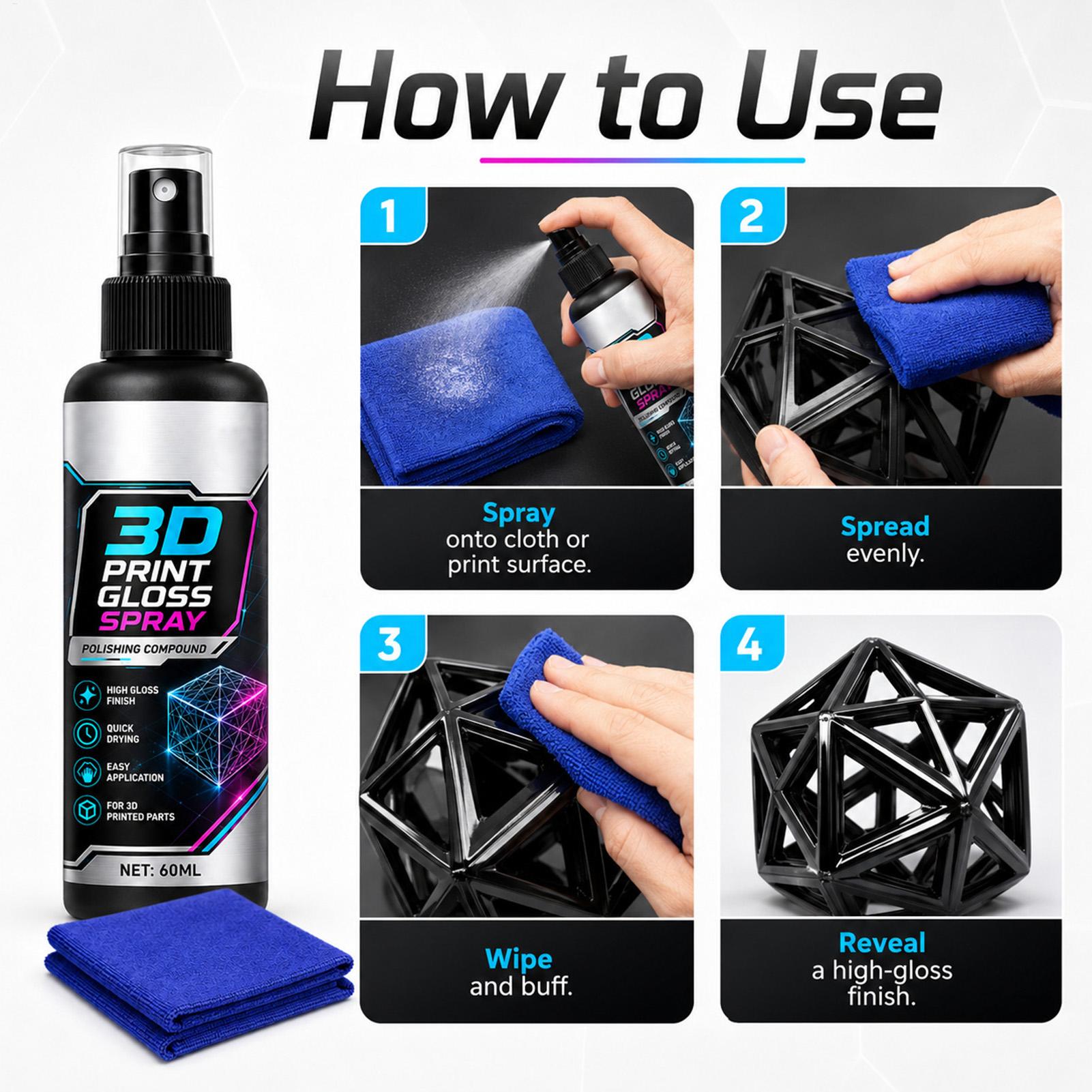100ml Semprotan Gloss 3D Print - Misting Bottle Fine ulasan dan harga